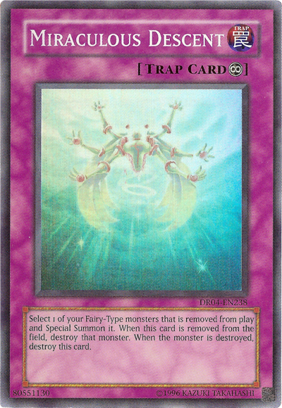 Miraculous Descent [DR04-EN238] Super Rare | Jomio and Rueliete's Cards and Comics