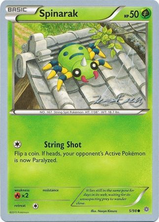 Spinarak (5/98) (Bebe - Jesper Eriksen) [World Championships 2016] | Jomio and Rueliete's Cards and Comics