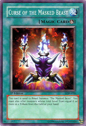 Curse of the Masked Beast [LON-016] Common | Jomio and Rueliete's Cards and Comics
