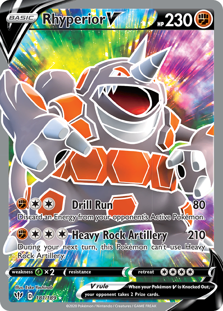 Rhyperior V (181/189) [Sword & Shield: Darkness Ablaze] | Jomio and Rueliete's Cards and Comics
