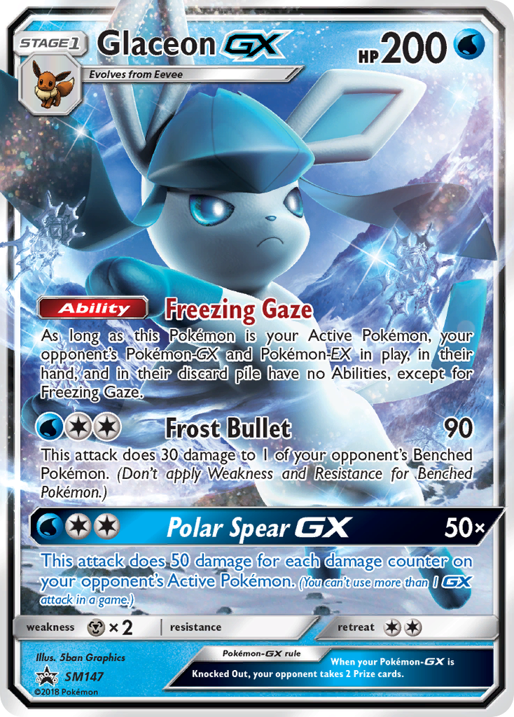 Glaceon GX (SM147) [Sun & Moon: Black Star Promos] | Jomio and Rueliete's Cards and Comics