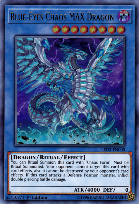Blue-Eyes Chaos MAX Dragon [LED3-EN000] Ultra Rare | Jomio and Rueliete's Cards and Comics