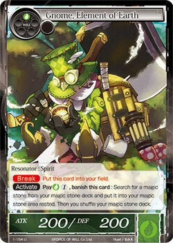 Gnome, Element of Earth (1-154) [The Dawn of Valhalla] | Jomio and Rueliete's Cards and Comics