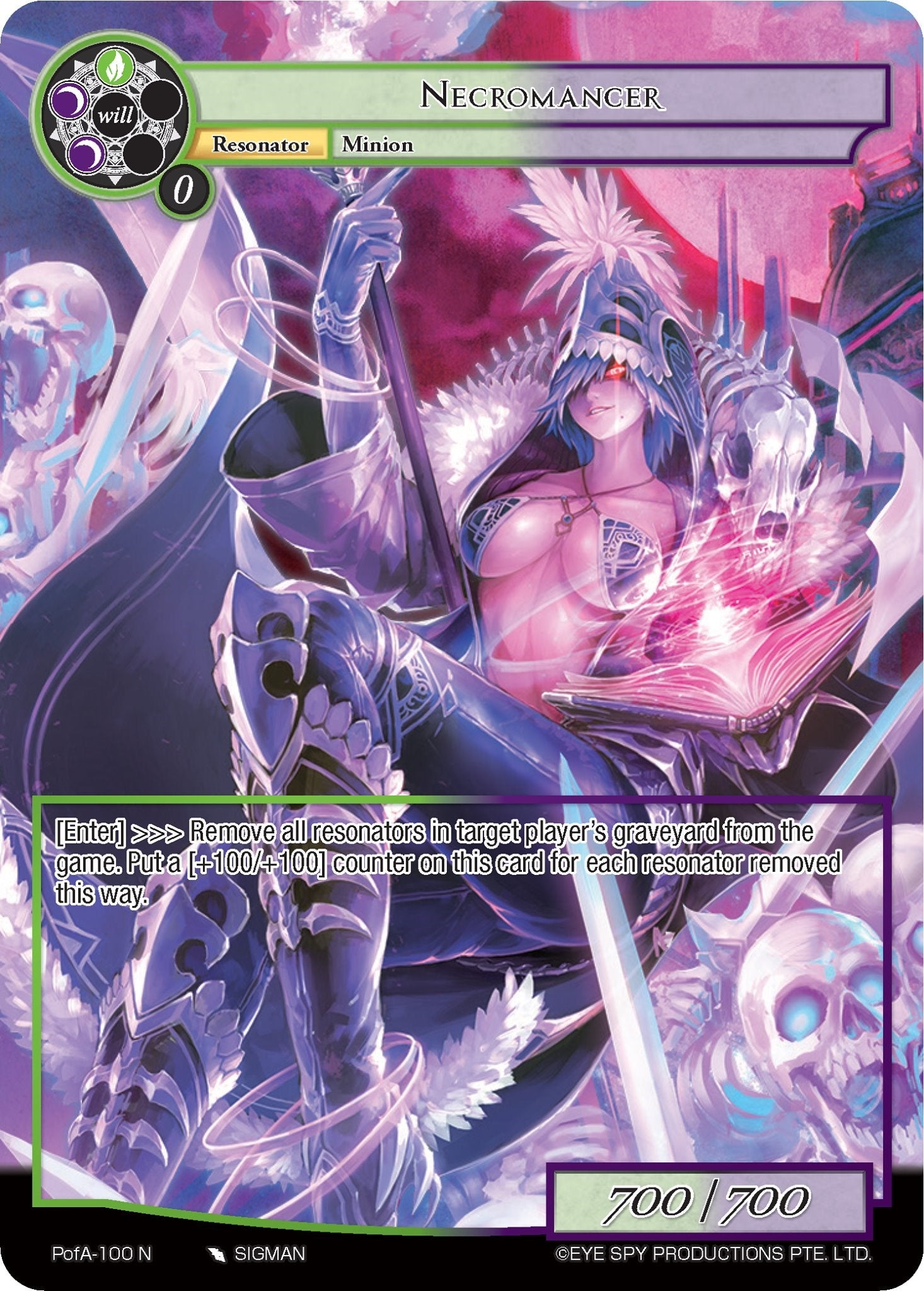 Necromancer (Full Art) (PofA-100) [Alice Origin IV: Prologue of Attoractia] | Jomio and Rueliete's Cards and Comics