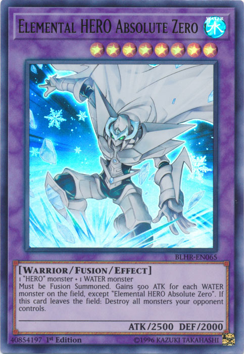 Elemental HERO Absolute Zero [BLHR-EN065] Ultra Rare | Jomio and Rueliete's Cards and Comics