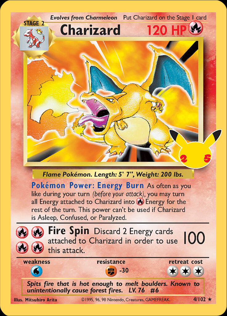 Charizard (4/102) [Celebrations: 25th Anniversary - Classic Collection] | Jomio and Rueliete's Cards and Comics