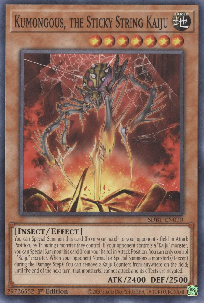 Kumongous, the Sticky String Kaiju [SDBT-EN010] Common | Jomio and Rueliete's Cards and Comics