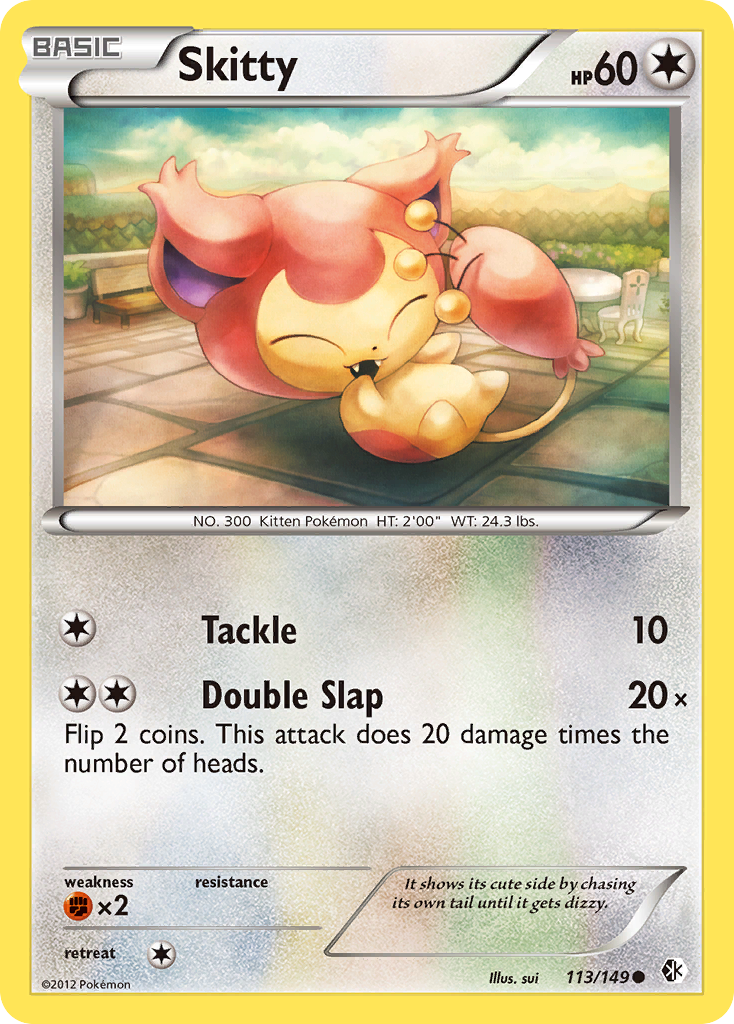 Skitty (113/149) [Black & White: Boundaries Crossed] | Jomio and Rueliete's Cards and Comics