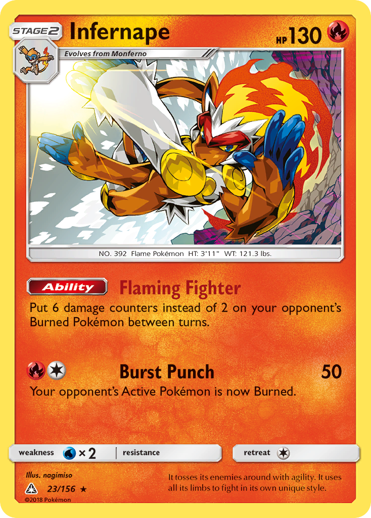 Infernape (23/156) [Sun & Moon: Ultra Prism] | Jomio and Rueliete's Cards and Comics