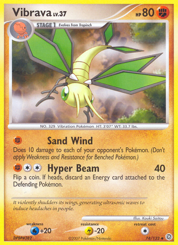 Vibrava (74/132) [Diamond & Pearl: Secret Wonders] | Jomio and Rueliete's Cards and Comics