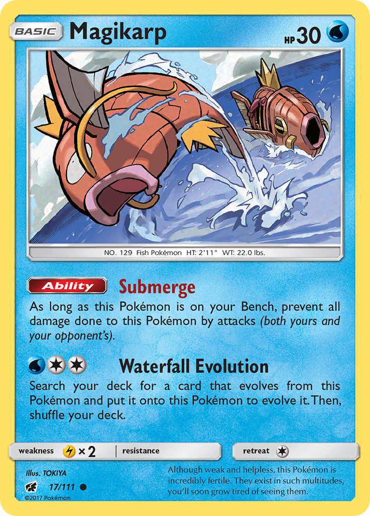 Magikarp (17/111) [Sun & Moon: Crimson Invasion] | Jomio and Rueliete's Cards and Comics