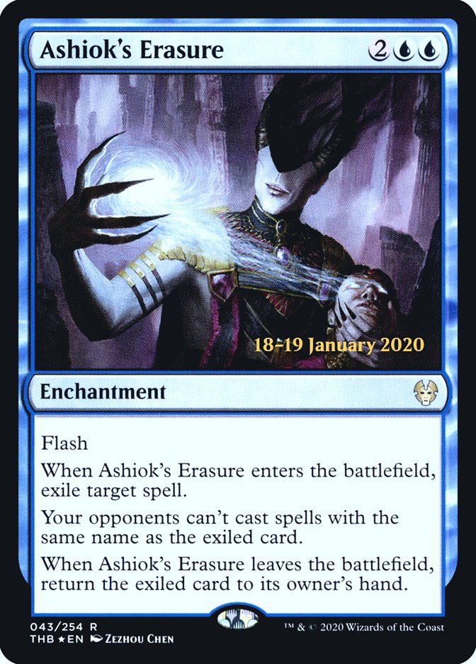 Ashiok's Erasure [Theros Beyond Death Prerelease Promos] | Jomio and Rueliete's Cards and Comics