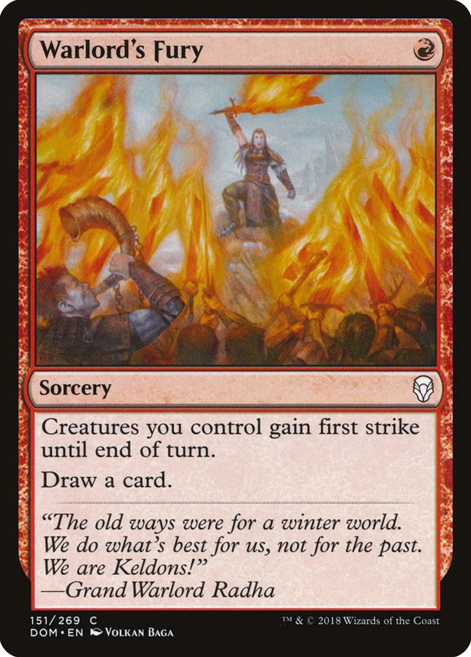 Warlord's Fury [Dominaria] | Jomio and Rueliete's Cards and Comics