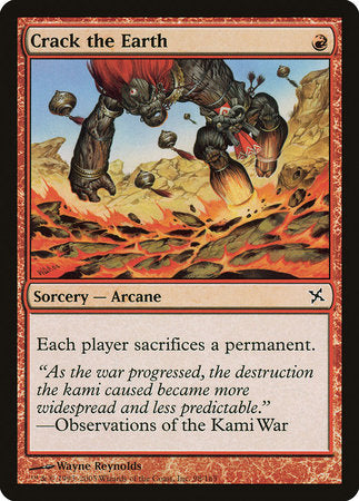 Crack the Earth [Betrayers of Kamigawa] | Jomio and Rueliete's Cards and Comics