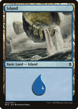 Island (258) [Battle for Zendikar] | Jomio and Rueliete's Cards and Comics