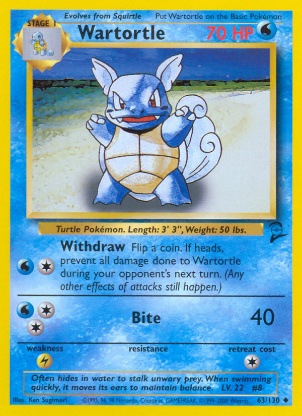 Wartortle (63/130) [Base Set 2] | Jomio and Rueliete's Cards and Comics