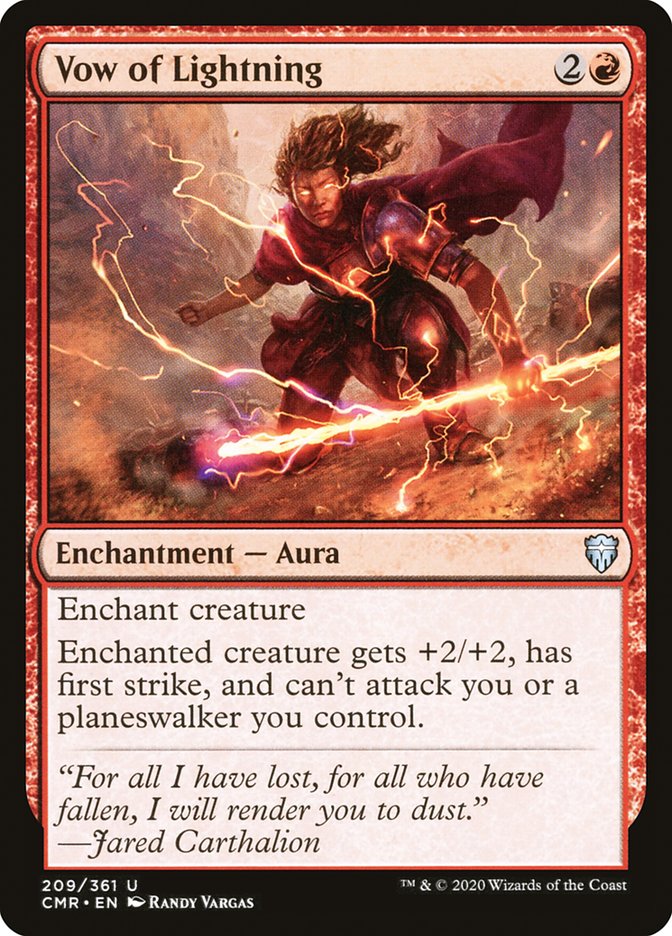 Vow of Lightning [Commander Legends] | Jomio and Rueliete's Cards and Comics