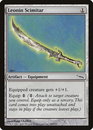 Leonin Scimitar [Mirrodin] | Jomio and Rueliete's Cards and Comics