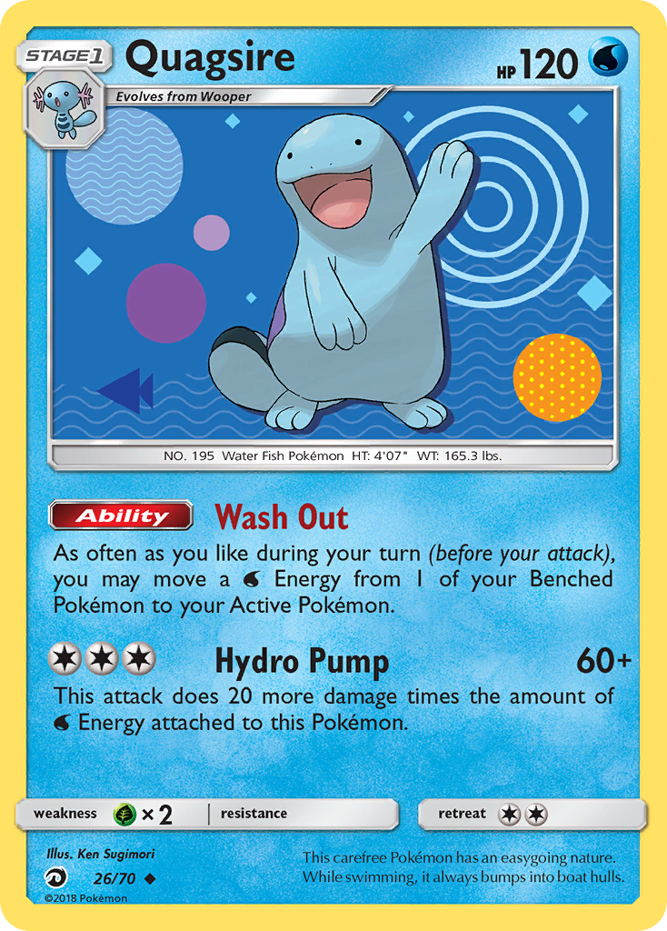 Quagsire (26/70) [Sun & Moon: Dragon Majesty] | Jomio and Rueliete's Cards and Comics