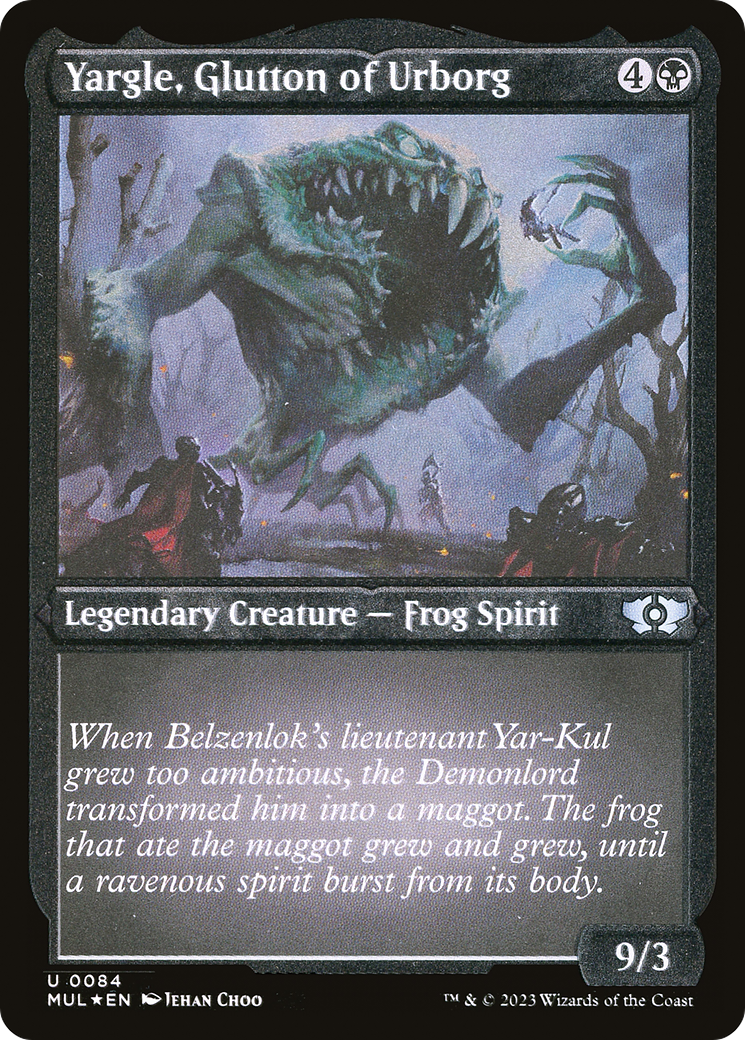 Yargle, Glutton of Urborg (Foil Etched) [Multiverse Legends] | Jomio and Rueliete's Cards and Comics