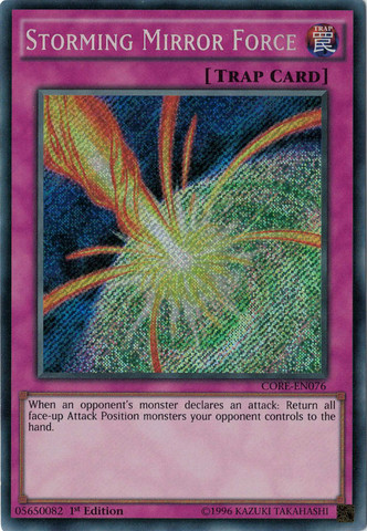 Storming Mirror Force [CORE-EN076] Secret Rare | Jomio and Rueliete's Cards and Comics