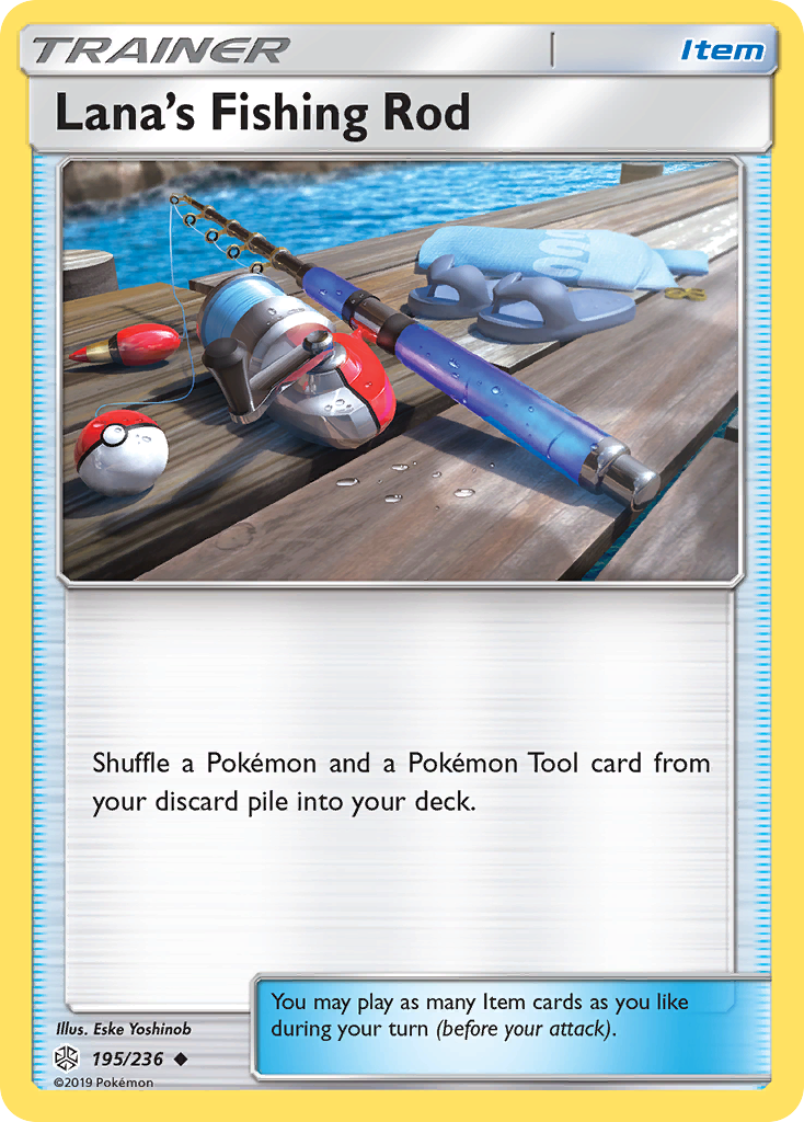 Lana's Fishing Rod (195/236) [Sun & Moon: Cosmic Eclipse] | Jomio and Rueliete's Cards and Comics