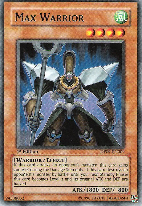 Max Warrior [DP09-EN009] Rare | Jomio and Rueliete's Cards and Comics