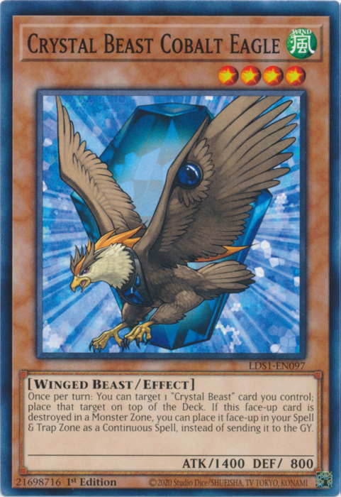 Crystal Beast Cobalt Eagle [LDS1-EN097] Common | Jomio and Rueliete's Cards and Comics