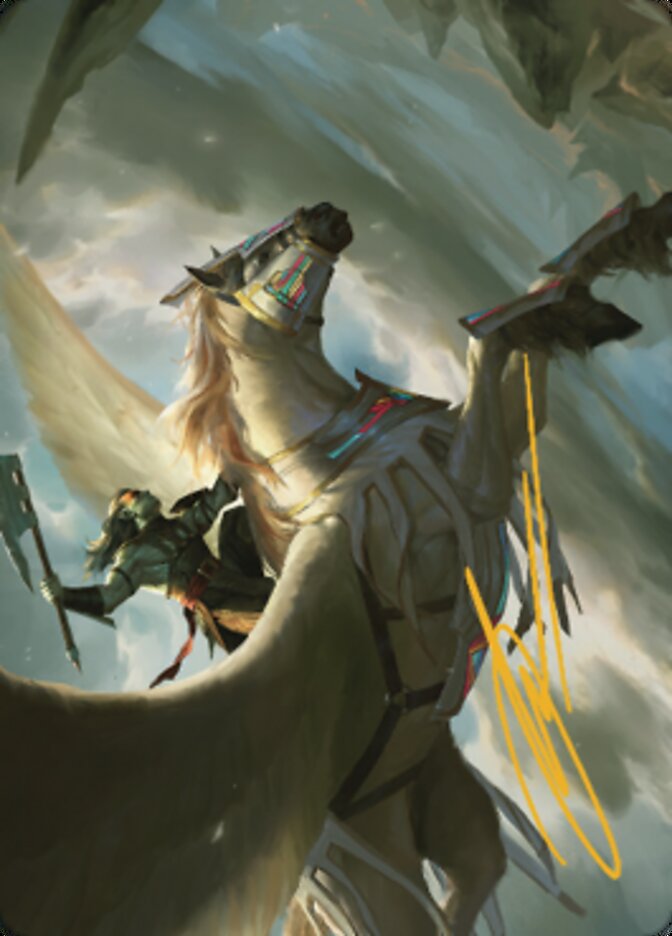 Cleaving Skyrider Art Card (Gold-Stamped Signature) [Dominaria United Art Series] | Jomio and Rueliete's Cards and Comics