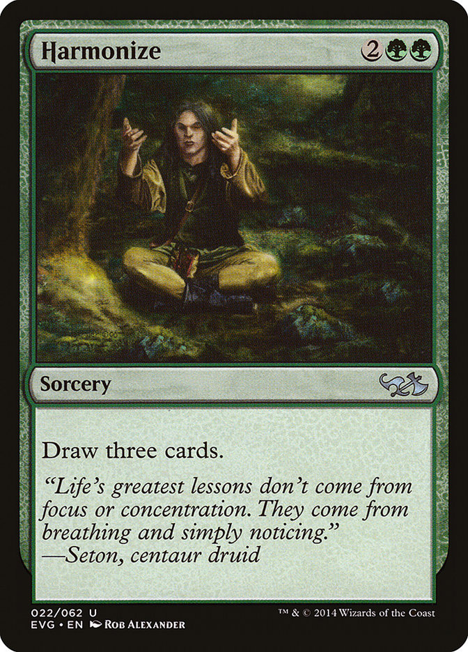 Harmonize (Elves vs. Goblins) [Duel Decks Anthology] | Jomio and Rueliete's Cards and Comics