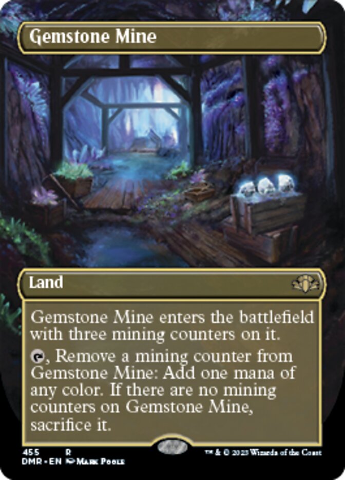 Gemstone Mine (Borderless Alternate Art) [Dominaria Remastered] | Jomio and Rueliete's Cards and Comics