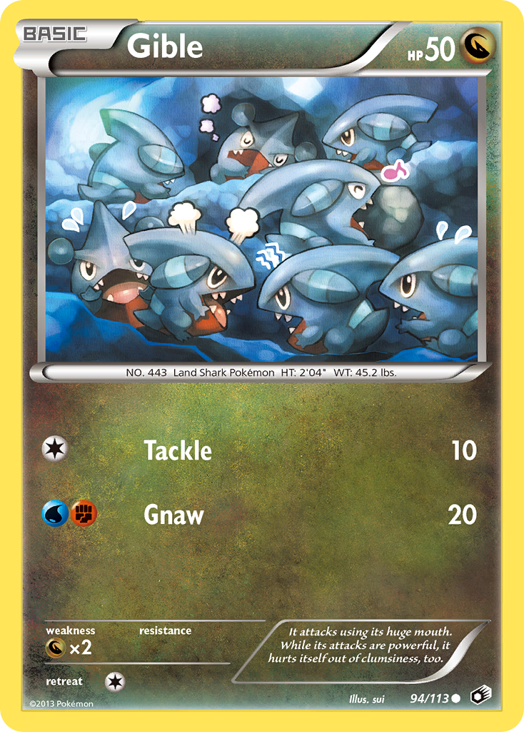 Gible (94/113) [Black & White: Legendary Treasures] | Jomio and Rueliete's Cards and Comics