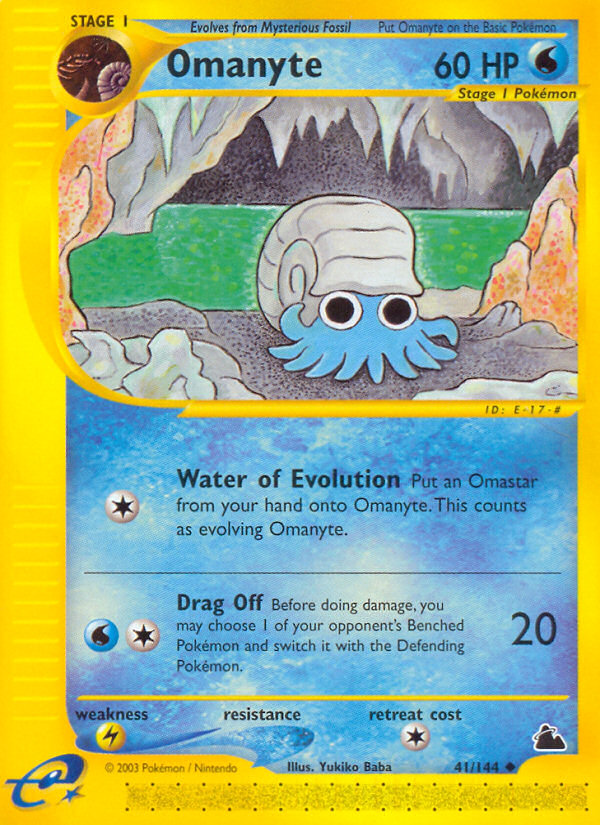 Omanyte (41/144) [Skyridge] | Jomio and Rueliete's Cards and Comics