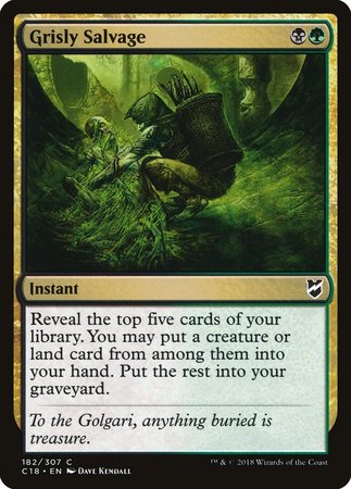 Grisly Salvage [Commander 2018] | Jomio and Rueliete's Cards and Comics