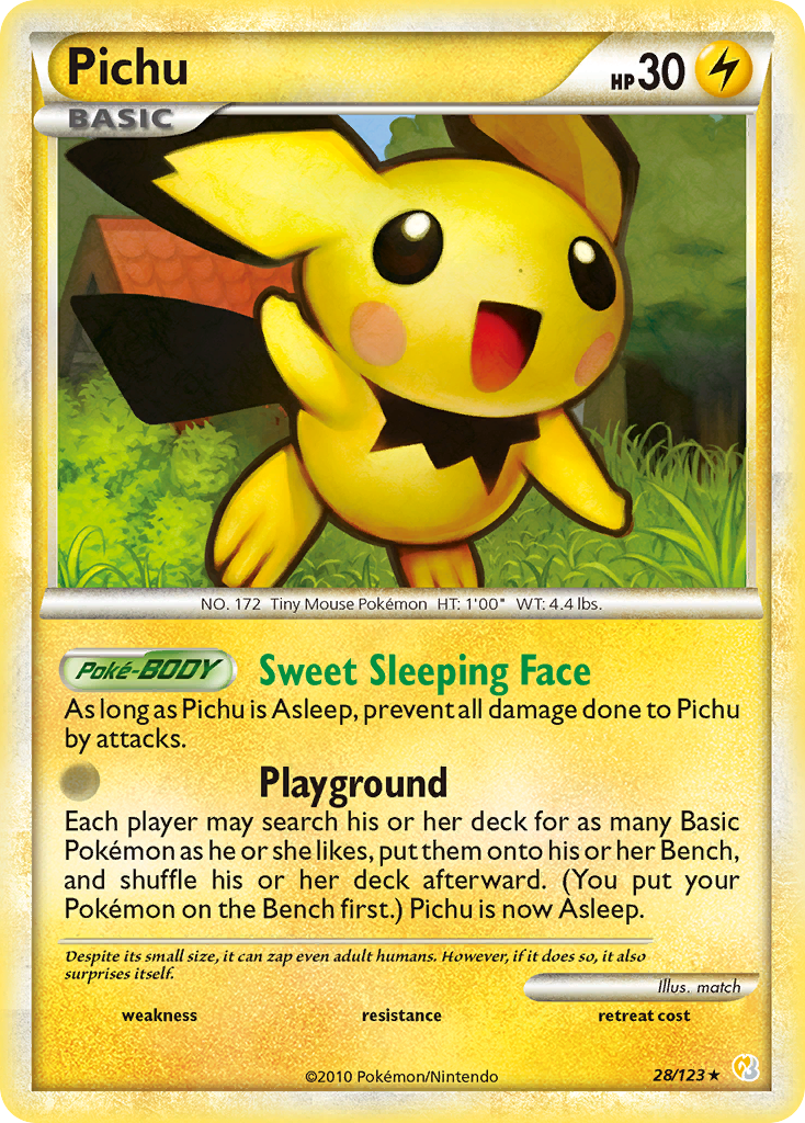 Pichu (28/123) [HeartGold & SoulSilver: Base Set] | Jomio and Rueliete's Cards and Comics