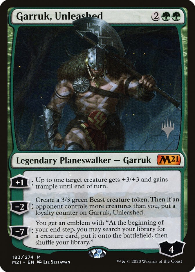 Garruk, Unleashed (Promo Pack) [Core Set 2021 Promos] | Jomio and Rueliete's Cards and Comics