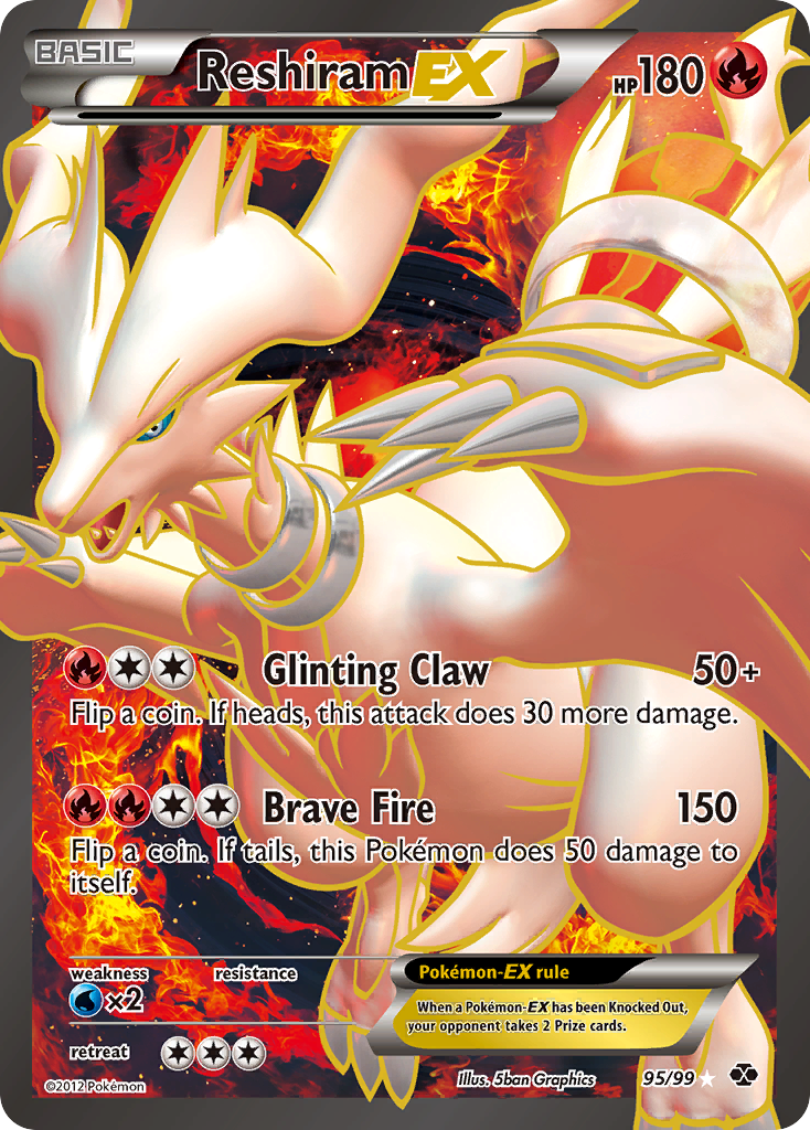 Reshiram EX (95/99) [Black & White: Next Destinies] | Jomio and Rueliete's Cards and Comics