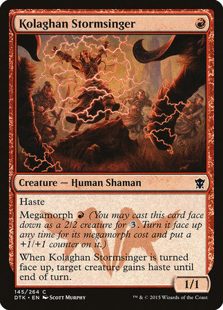 Kolaghan Stormsinger [Dragons of Tarkir] | Jomio and Rueliete's Cards and Comics
