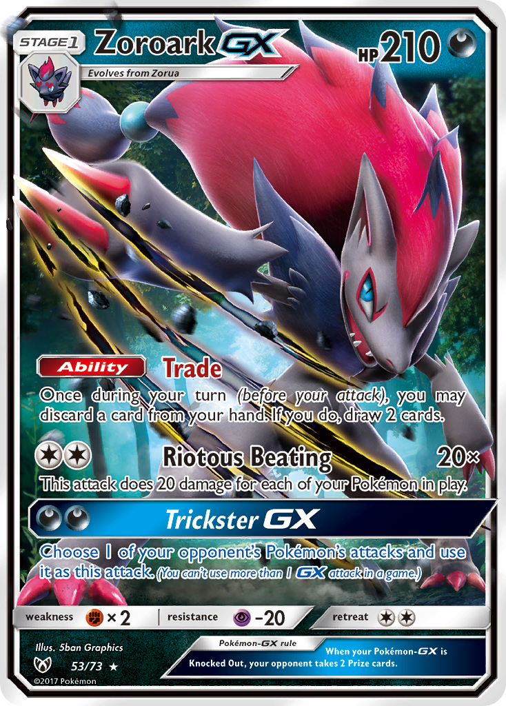 Zoroark GX (53/73) [Sun & Moon: Shining Legends] | Jomio and Rueliete's Cards and Comics