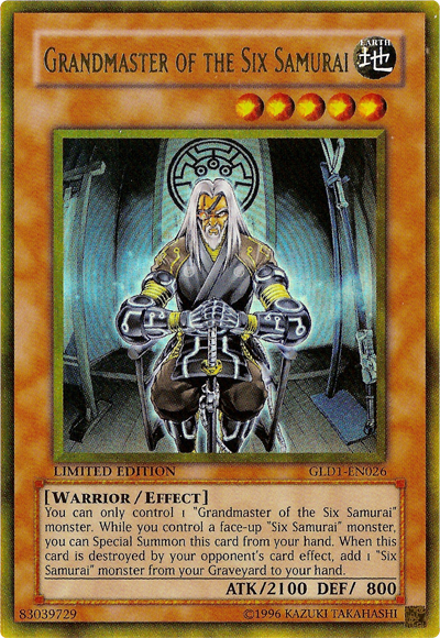 Grandmaster of the Six Samurai [GLD1-EN026] Gold Rare | Jomio and Rueliete's Cards and Comics