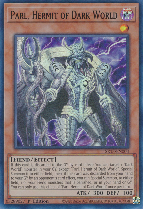 Parl, Hermit of Dark World [SR13-EN003] Super Rare | Jomio and Rueliete's Cards and Comics