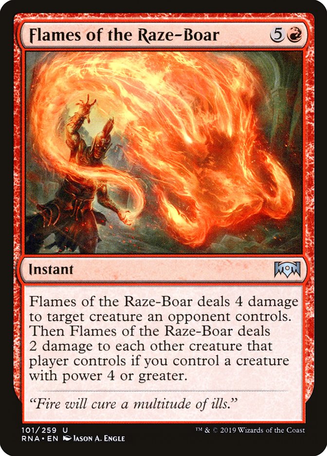 Flames of the Raze-Boar [Ravnica Allegiance] | Jomio and Rueliete's Cards and Comics