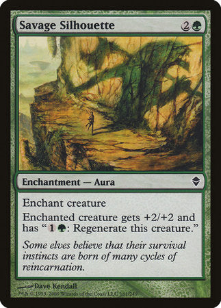 Savage Silhouette [Zendikar] | Jomio and Rueliete's Cards and Comics
