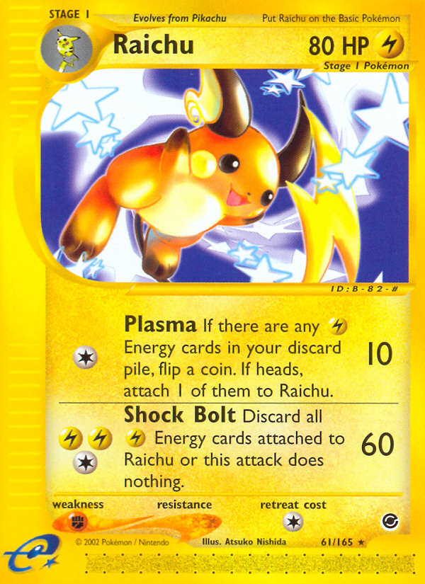 Raichu (61/165) [Expedition: Base Set] | Jomio and Rueliete's Cards and Comics