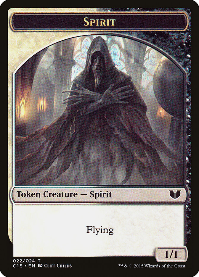 Spirit (022) // Angel Double-Sided Token [Commander 2015 Tokens] | Jomio and Rueliete's Cards and Comics