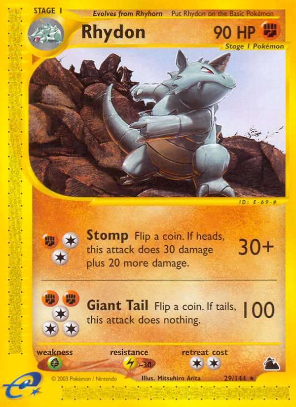 Rhydon (29/144) [Skyridge] | Jomio and Rueliete's Cards and Comics