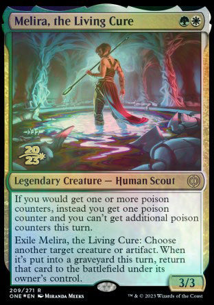 Melira, the Living Cure [Phyrexia: All Will Be One Prerelease Promos] | Jomio and Rueliete's Cards and Comics