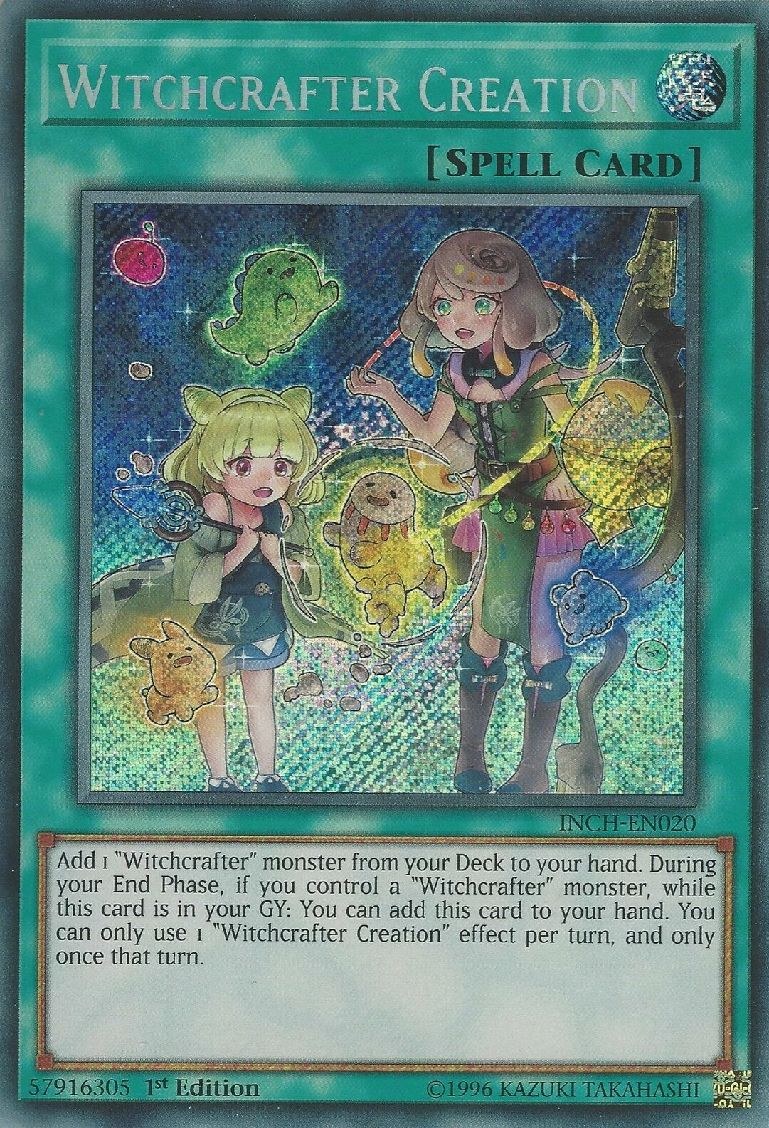 Witchcrafter Creation [INCH-EN020] Secret Rare | Jomio and Rueliete's Cards and Comics