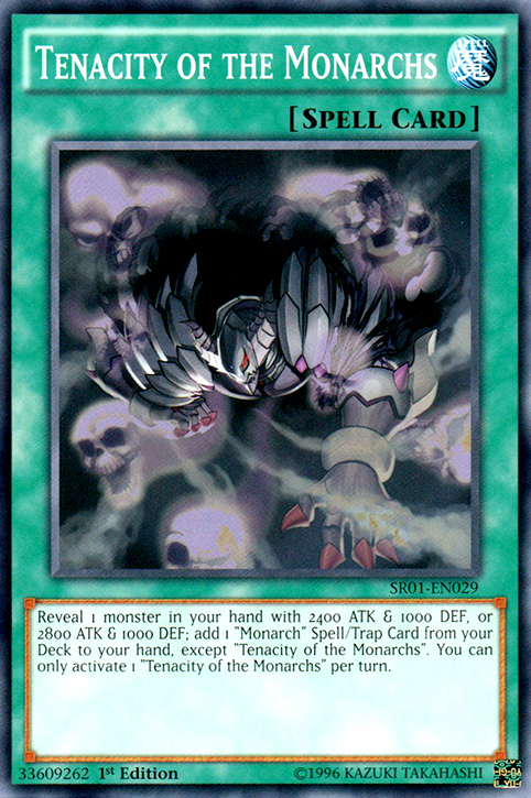 Tenacity of the Monarchs [SR01-EN029] Common | Jomio and Rueliete's Cards and Comics