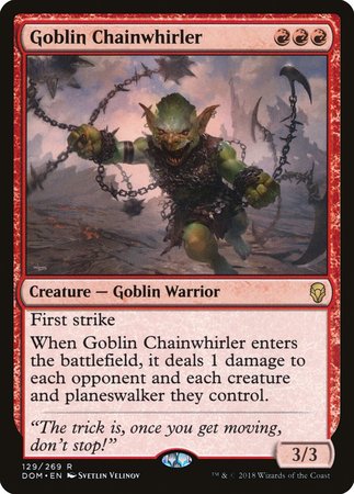 Goblin Chainwhirler [Dominaria] | Jomio and Rueliete's Cards and Comics